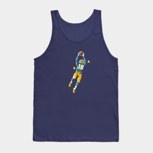 Vintage Pixelated American Football Player Catching Ball Illustration Tank Top